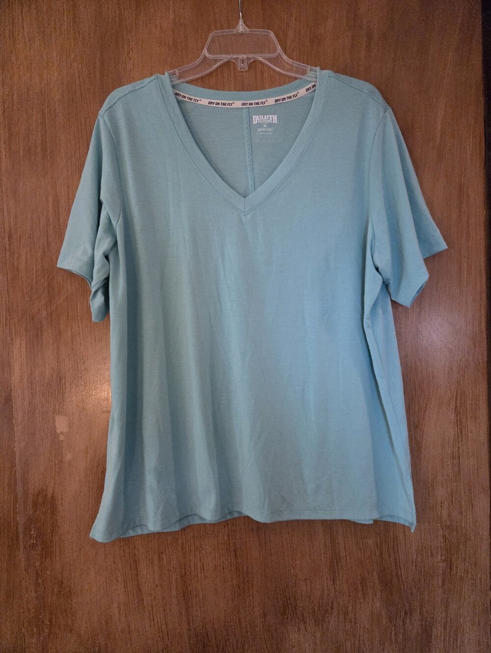 Duluth Trading Co Dry On The Fly Vneck Tshirt Mint Green Size XL